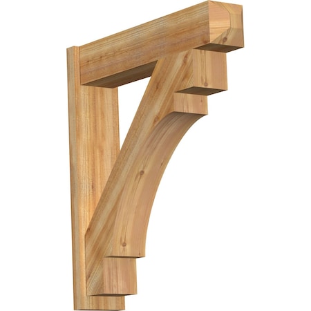 Ekena Millwork Merced Craftsman Rough Sawn Outlooker, Western Red Cedar, 8"W x 36"D x 40"H OUT08X36X40MRC04RWR
